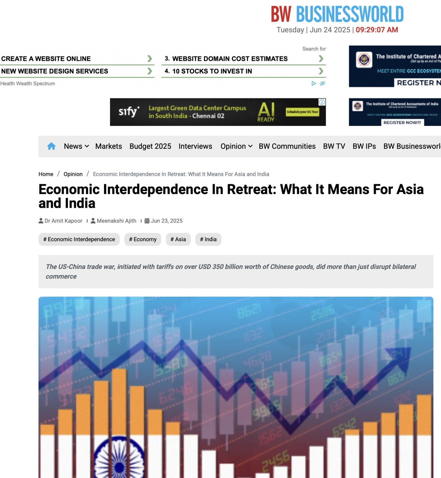 Economic Interdependence in Retreat: What It Means for Asia and India ...